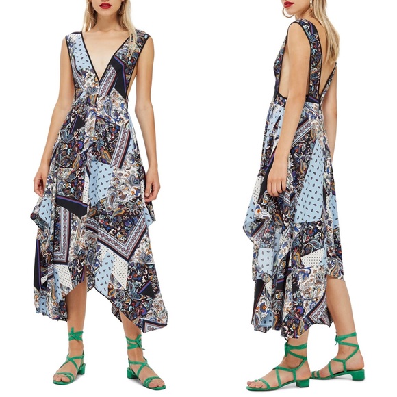 topshop patchwork dress